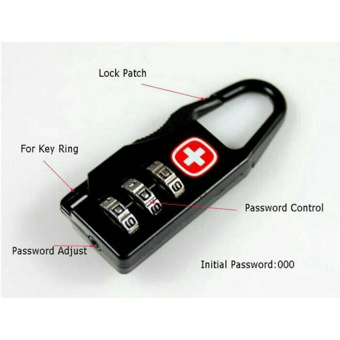 Gembok Swiss Password Code Kunci Koper Kombinasi Angka Travel Bag