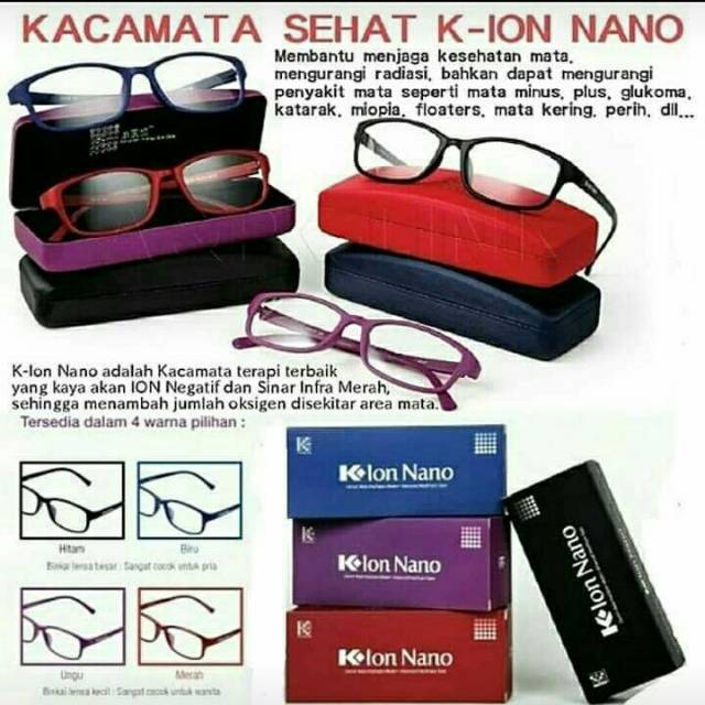 K ION NANO 3 kacamata biru merah ungu hanya