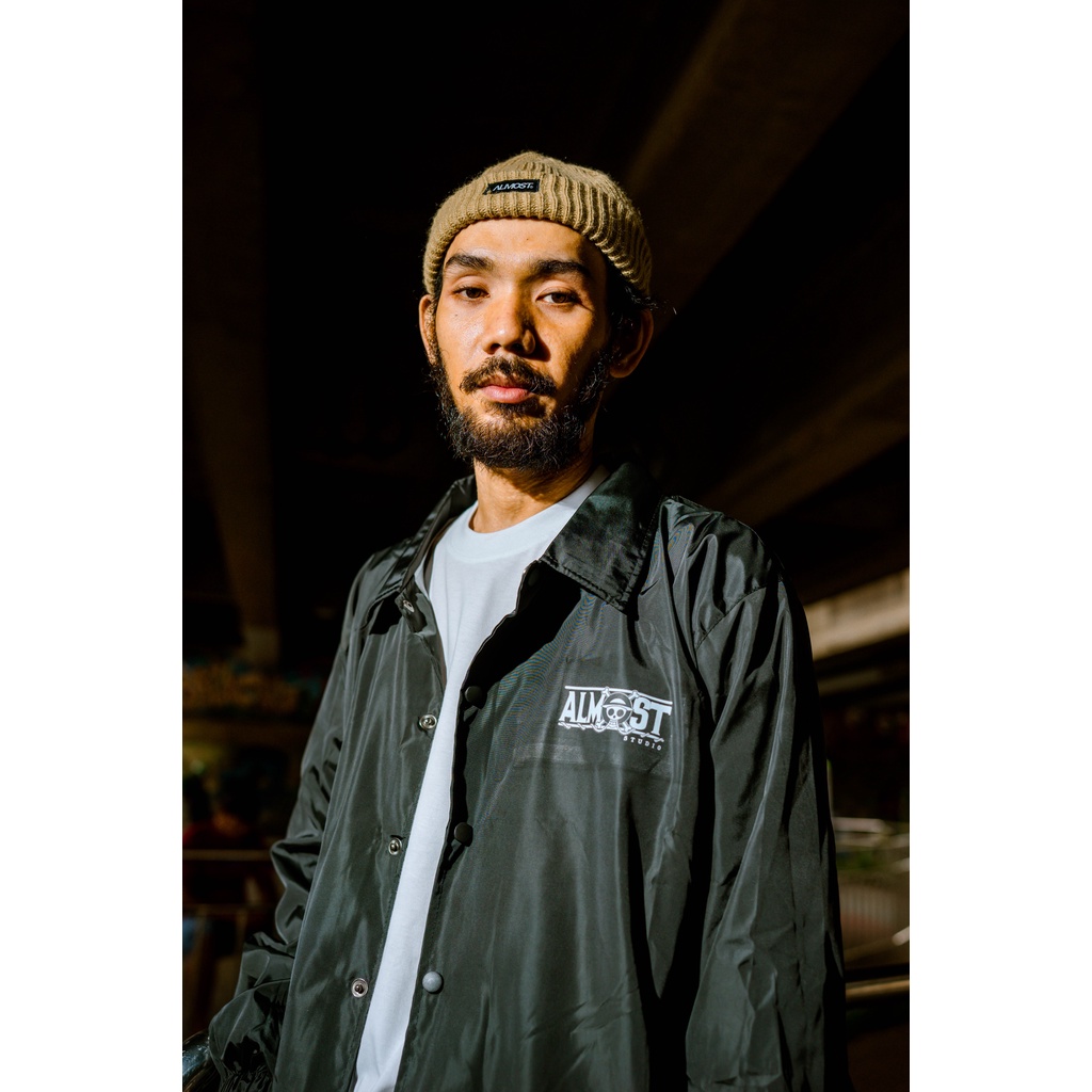 Almost Studio - Coach Jacket - Kaibutsu - Black