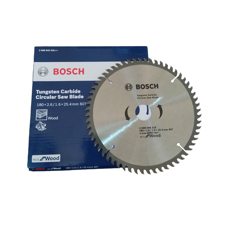 BOSCH Mata Gergaji Kayu Circle Saw Blade Eco 7&quot; x 60T Pisau Potong Kayu 7 inch Circular Blade 60 T