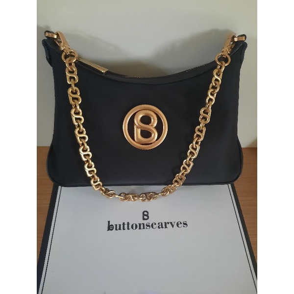 preloved buttonscarves bag luana nylon charcoal