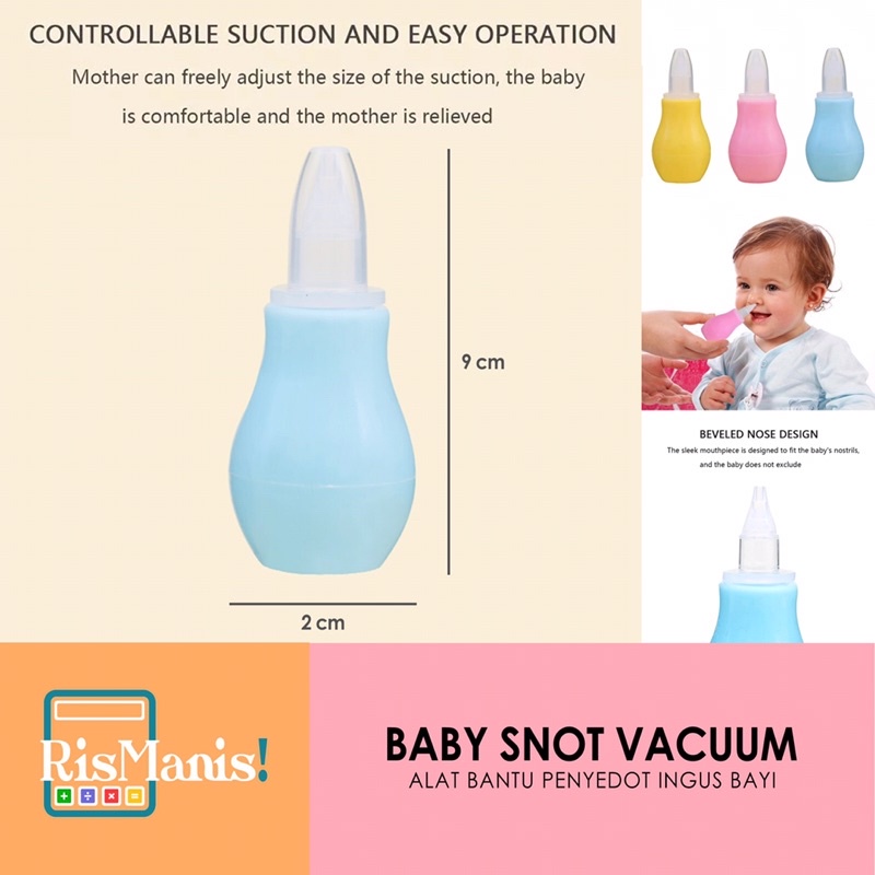 BABY SNOT VACUUM - Alat Bantu Sedot Hisap Ingus Lendir Pilek Flu Hidung Tersumbat Bayi Anak Balita