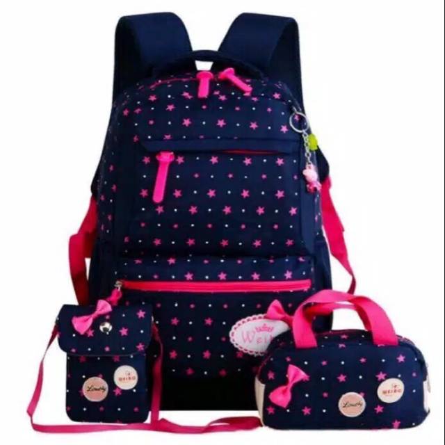 Back Pack Double Decker_Tas Ransel Anak_Lol_Unicorn_Superhero_Paw Patrol_Shopkins Fashion Cewek W5Q3