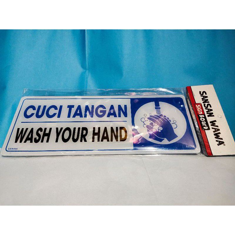 

ACRYLIC SIGN CUCI TANGAN || PAPAN AKRILIK TULISAN CUCI TANGAN