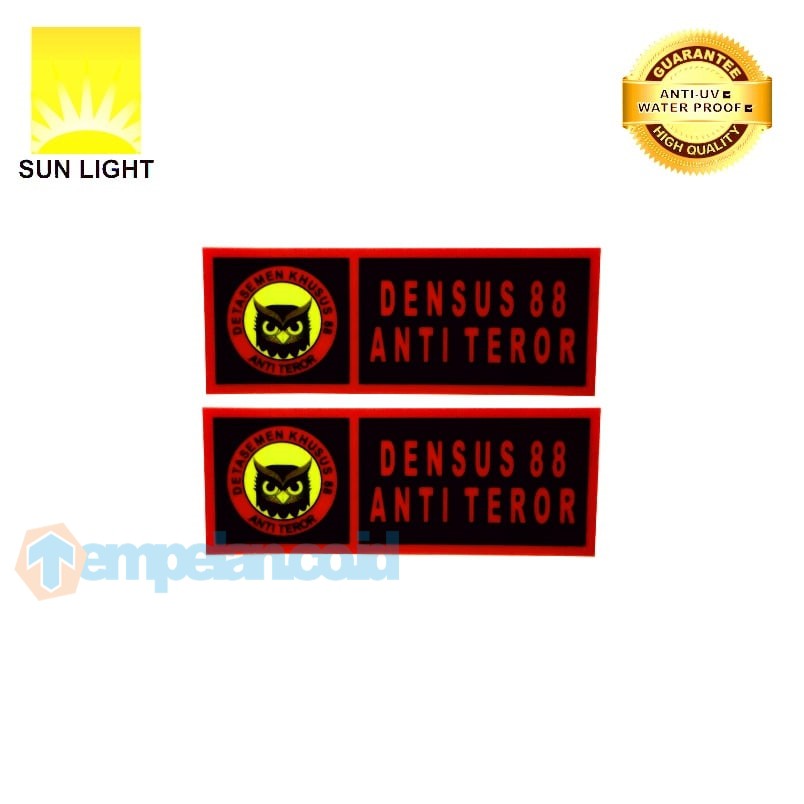 STIKER SIGN PLAT DENSUS 88 ANTI TEROR