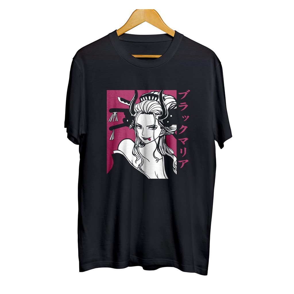 Kaos distro anime BLACK MARIA TOBIROPPO - ONE PIECE 100% cotton combed 30s