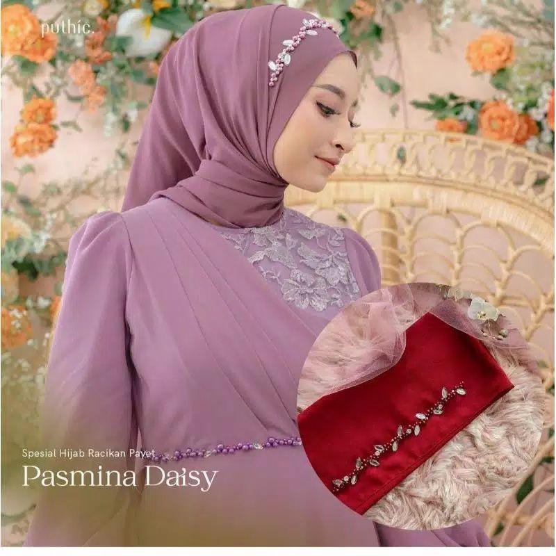 KARUDUNG PASHMINA PAYET - JILBAB PASMINA HIASAN PAYET MUTIARA