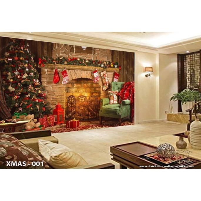 #Edisi Natal# 3D Wallpaper Custom | Motif Natal | Perapian Terbaru
