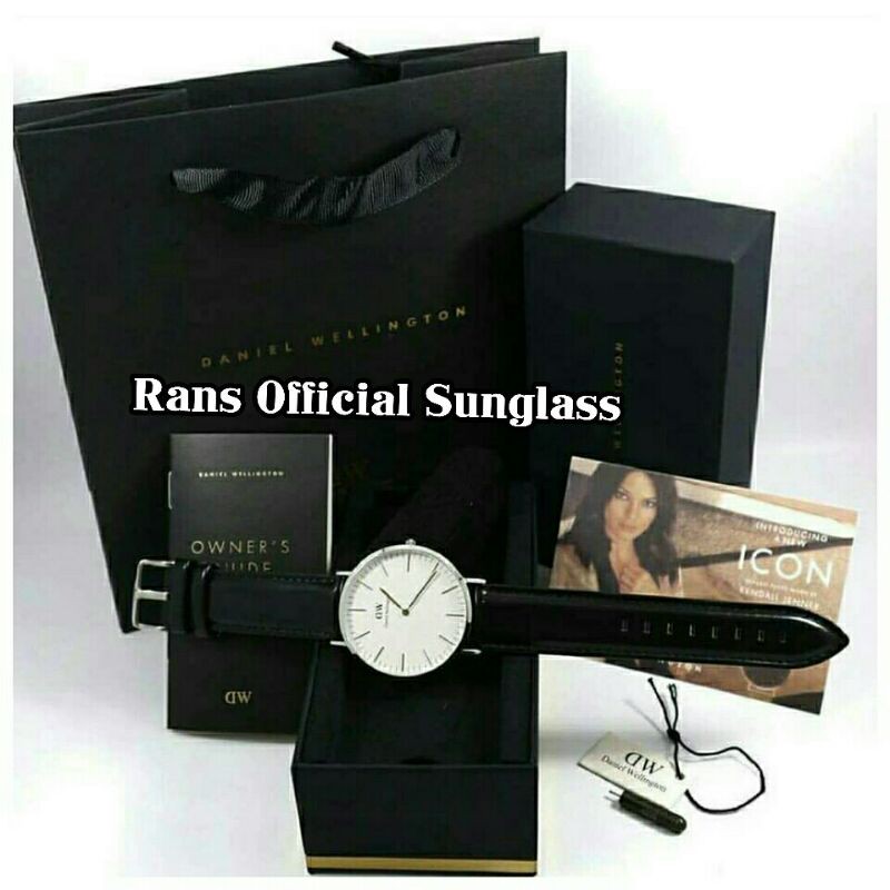 ( COD ) Jam Tangan Unisex / Jam Tangan WD & Wanita Pria Kulit Fullset Original Free Baterai & Box