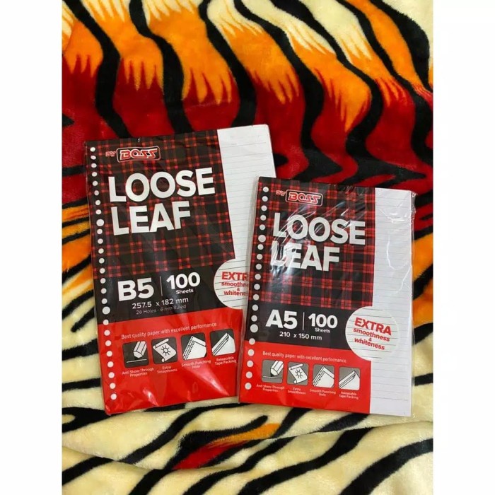 

ORGANIZER-DOCUMENT- ISI KERTAS LOOSE LEAF A5/20RING DAN B5/26RING ISI 100 LEMBAR BERGARIS - B5