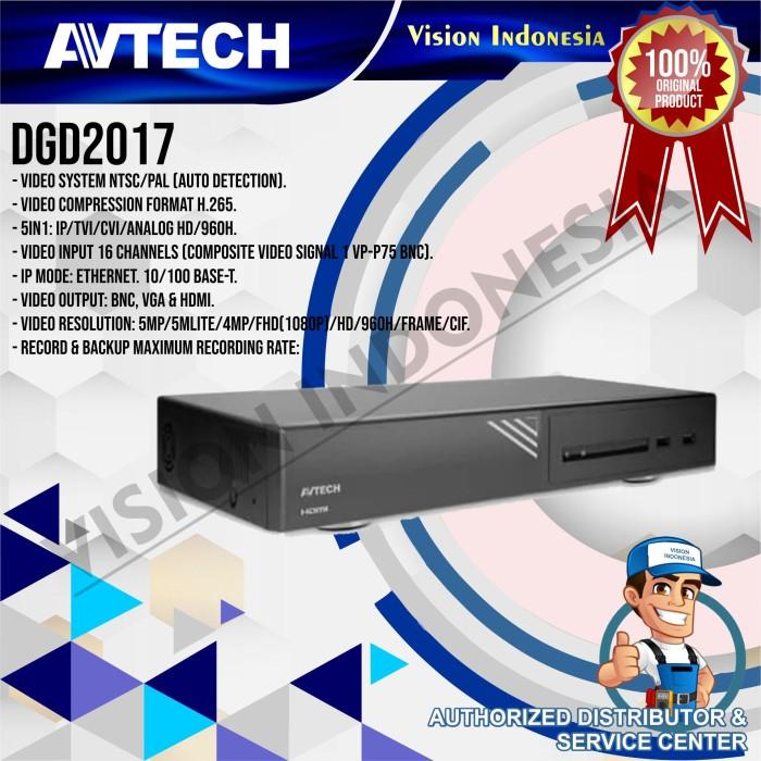 New Dvr Avtech 5Mp 16Ch Dgd2017 / Dgd-2017 Original Avtech Resmi
