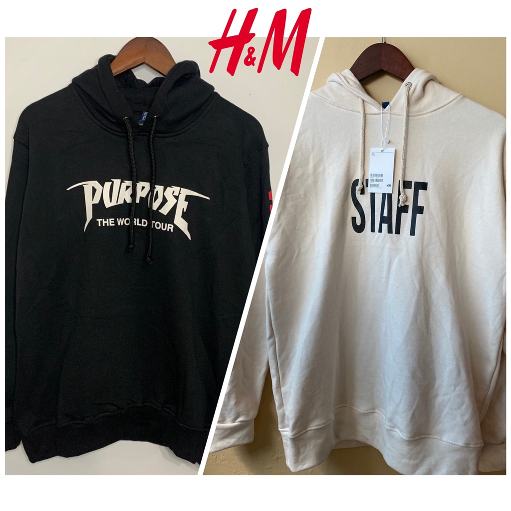 H*M Hoodie Purpose Staff Cream / Hoodie HM Original Pria Wanita