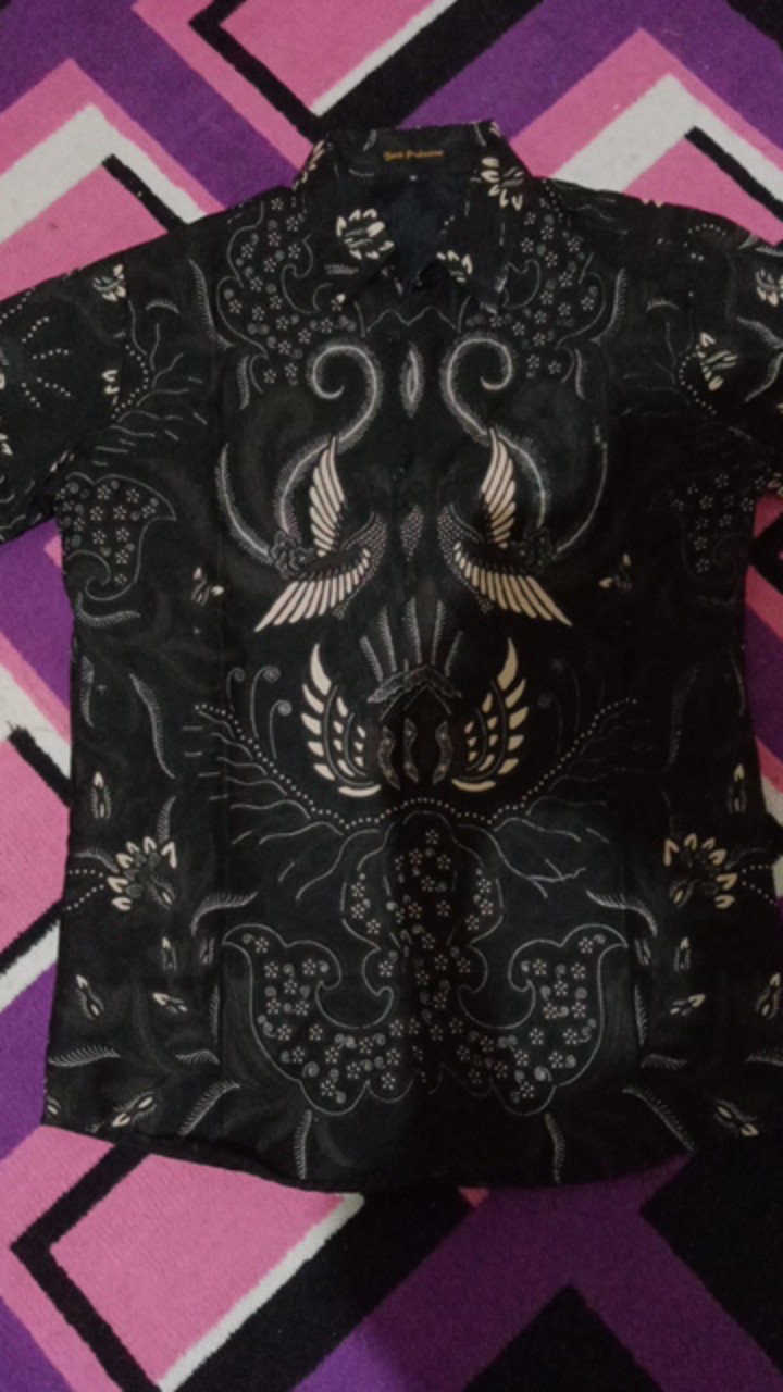 Sawonggaling Kemeja Batik Pria Lengan Panjang Slimfit Katun Printing Hem Baju Seragam Kantor Modern