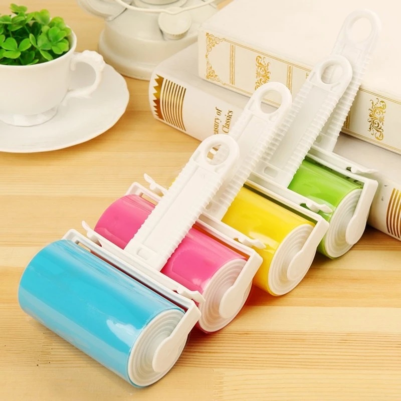 Sticky Lint Brush Roller - Alat Pembersih Debu Kotoran dan Bulu / Sikat Pengangkat Serat Di Pakaian / Washable Fur Remover / Sticky Brush Lem Glue Roll Bulu Hewan Peliharaan Anjing Kucing Nempel Di Baju