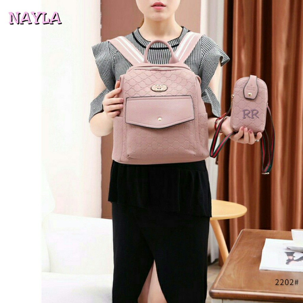 Backpack Nayla Fashion Tas Ransel Wanita Cantik Tas Murah Bagus Prodak Lokal Bandung