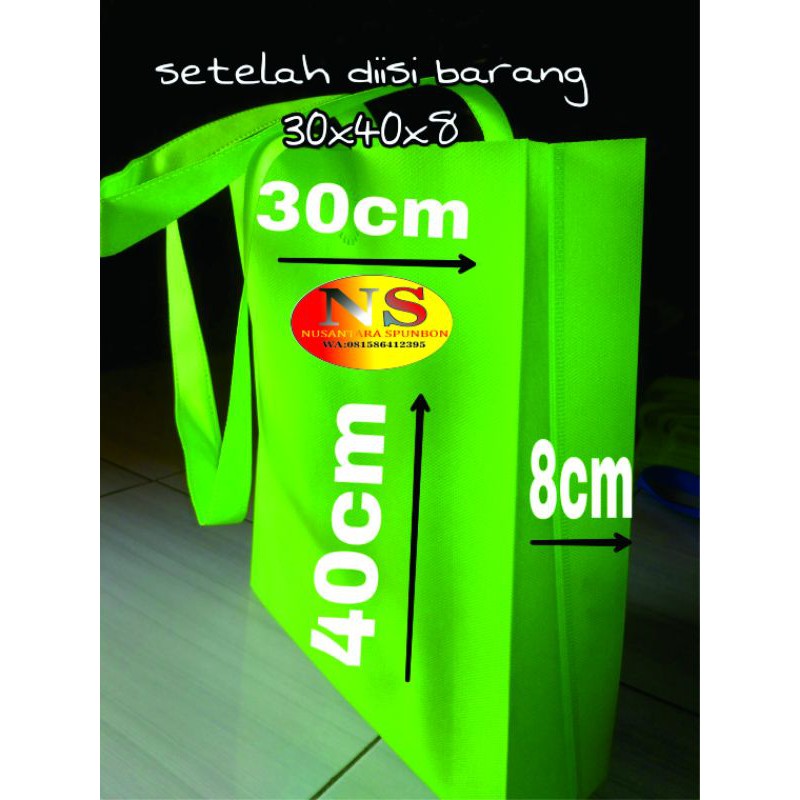 

Tas goodie bag -tas spunbond- tas seminar- tas promsi- souvenier ukuran 30x40x8-10