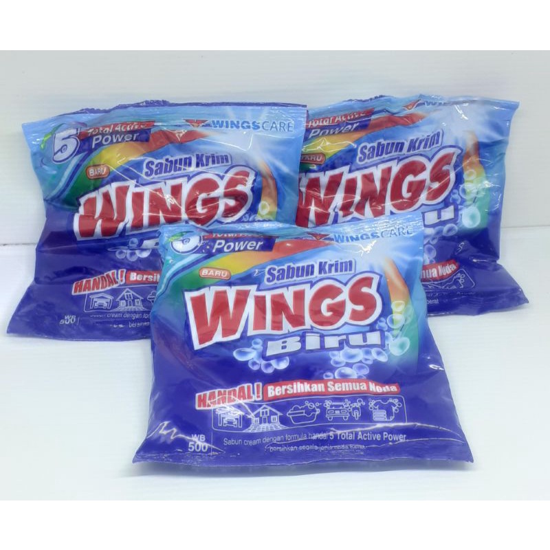 WINGS BIRU SABUN KRIM,SABUN COLEK WB500,WB900(3pcs)