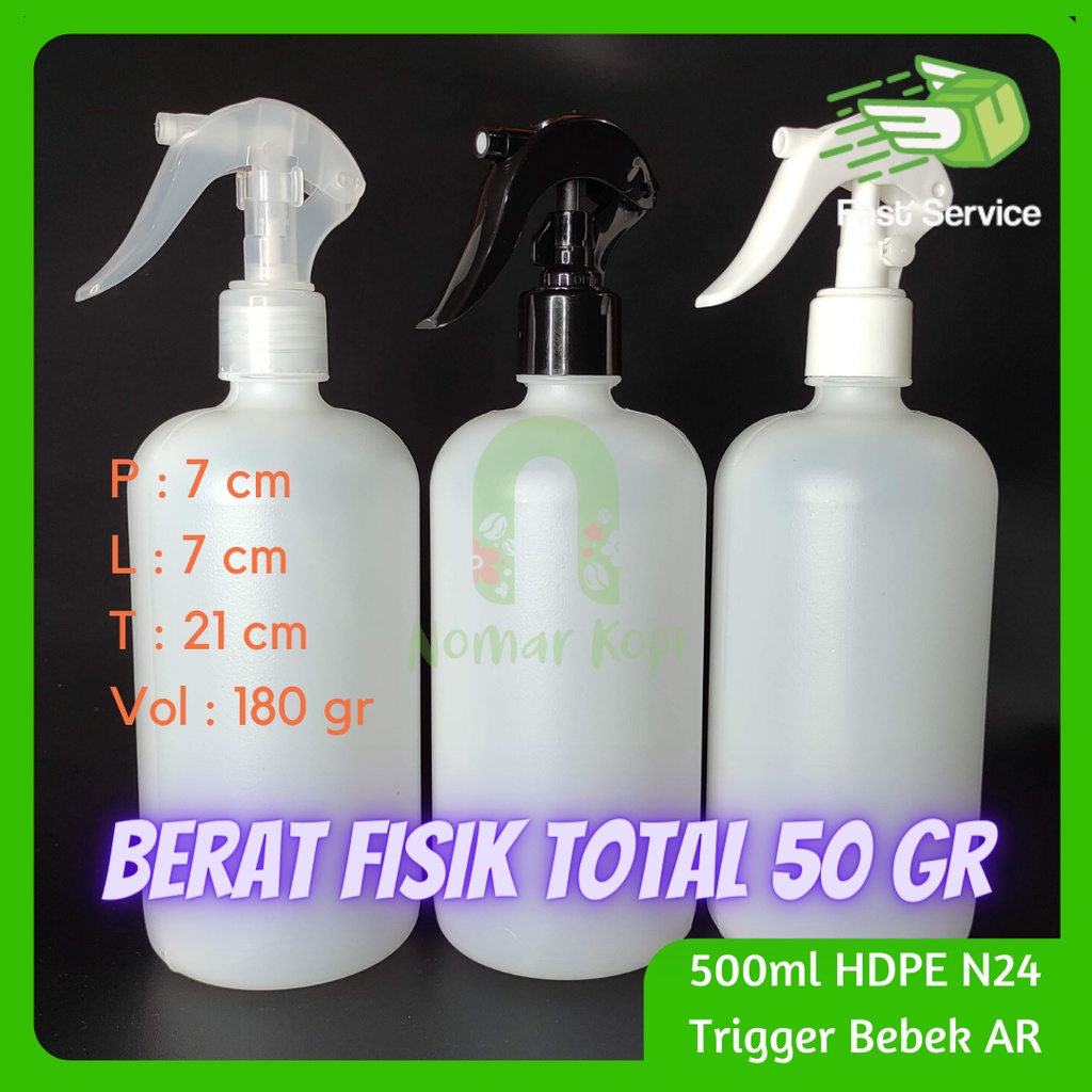 Botol 500ml Clear PET Mini Trigger Bebek