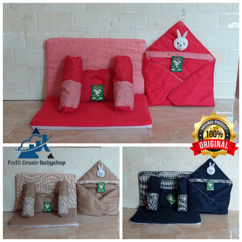 Paket Hemat (2 in 1) Kasur Matras Bayi Set Bantal Guling Dan Selimut Bayi Boneka Kelinci