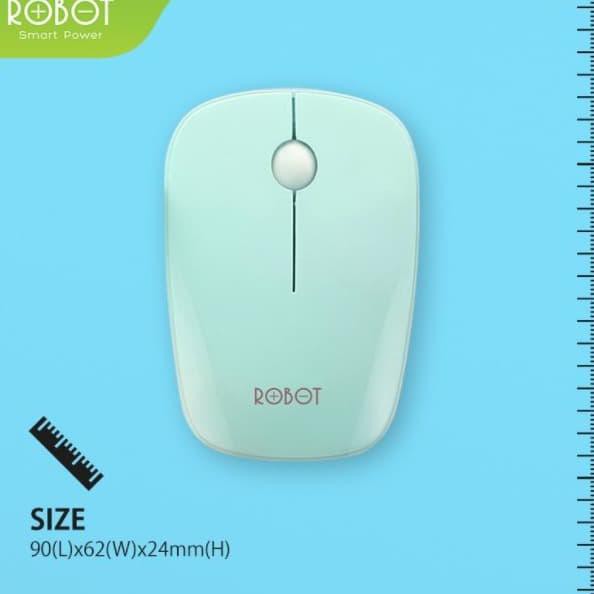 ROBOT M220 2.4G WIRELESS OPTICAL MOUSE CHERRY SCROLL LAPTOP KOMPUTER bonus baterai