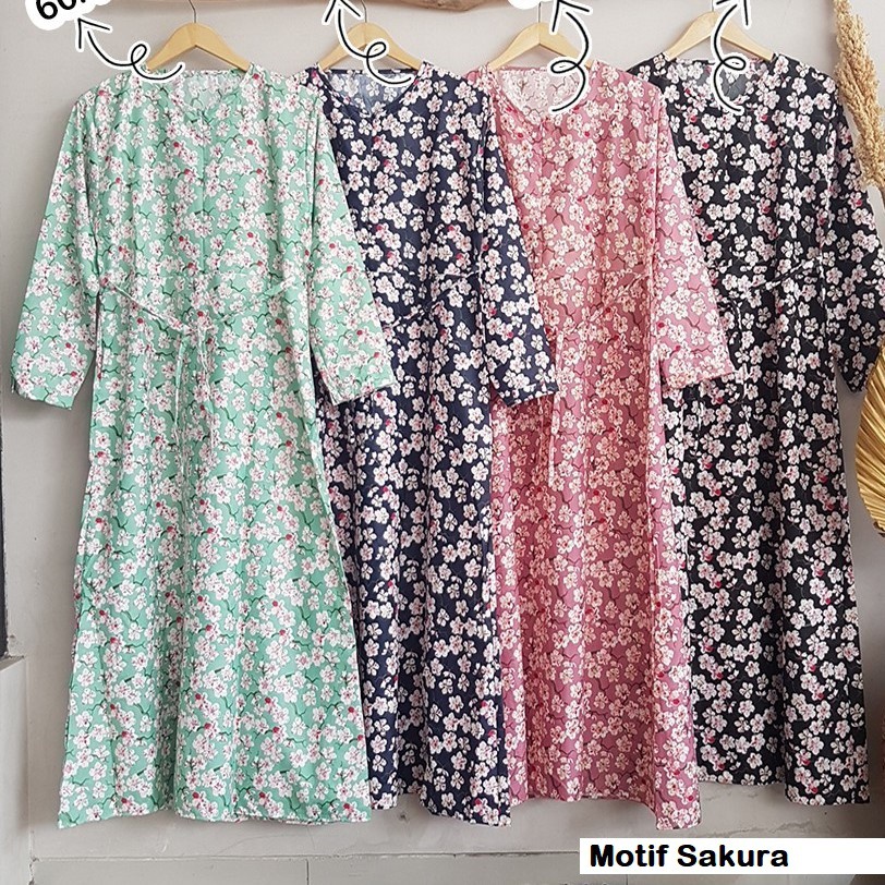 Gamis Katun Busui Motif / Baju Wanita Dress / Gamis Terbaru