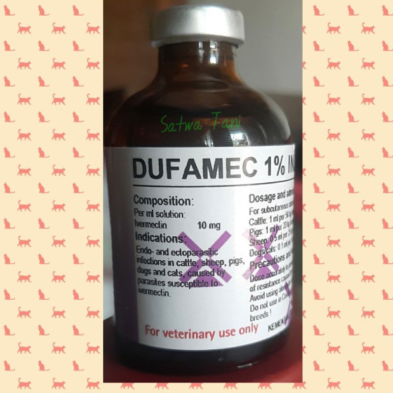 Dufamec 1% (obat gudig, scabies, kutu dan cacing)