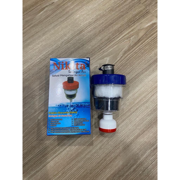 NEW Nikita Water Filter Saringan Air Berlapis Kapas &amp; Karbon Aktif Bukan Zernii