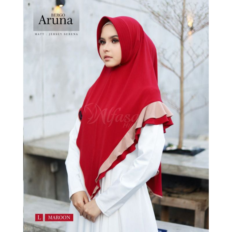 Alfasa Hijab Bergo Aruna Jilbab Instan Jersey Serena