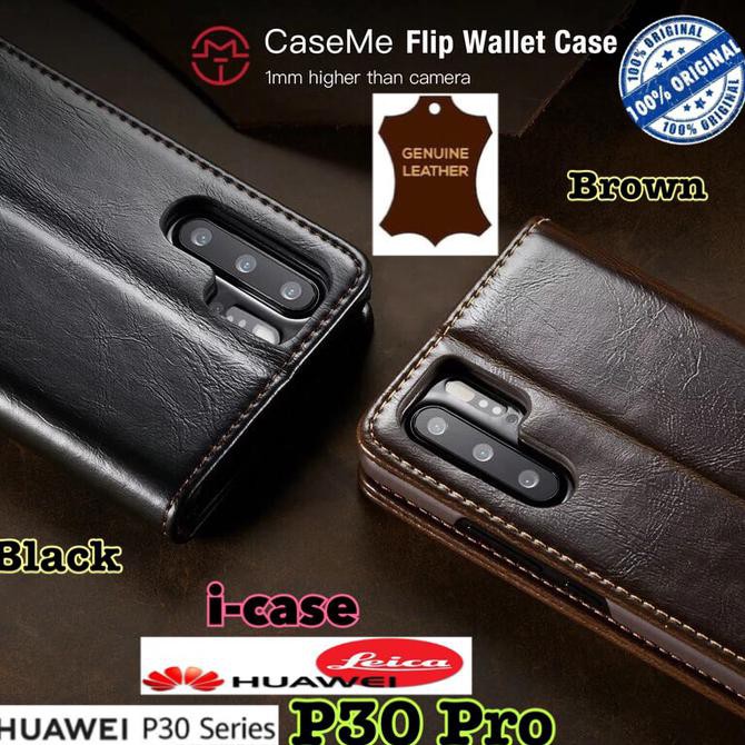 Leather Case Huawei P30 pro Flip Cover Wallet Caseme - dompet p30 pro
