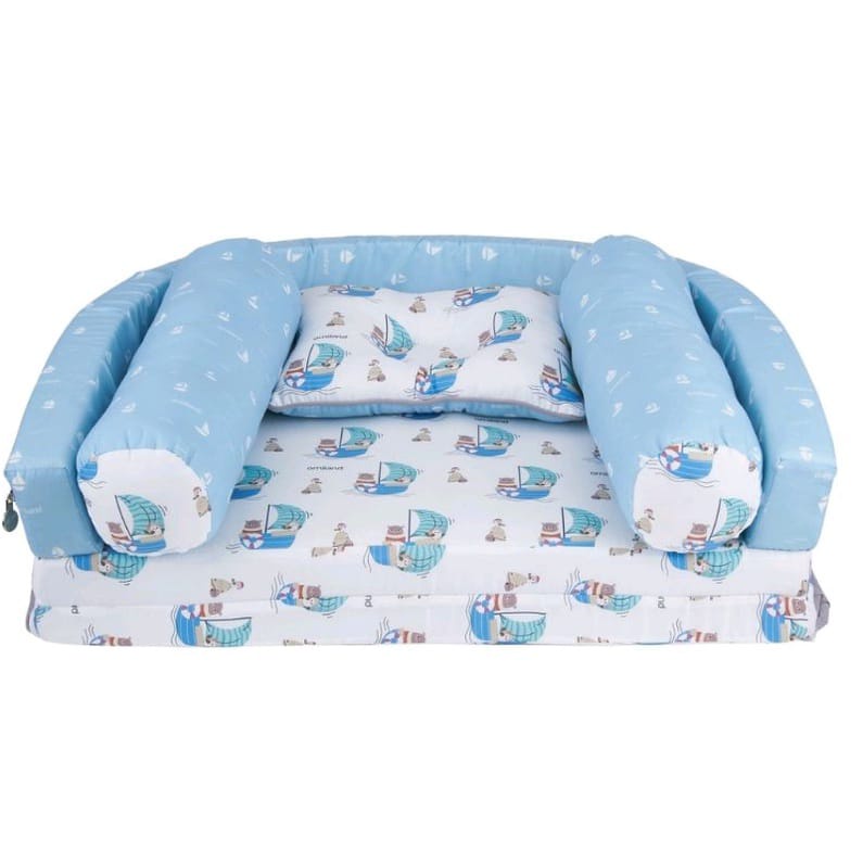 Omiland Kasur Bayi Lipat Bumper + Kelambu Sailor Series