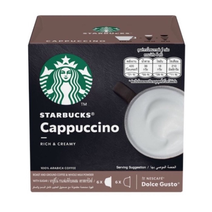 

Kopi - Nescafe Dolce Gusto Ndg Starbucks Cappuccino Coffee Capsule