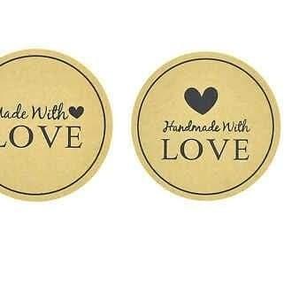 

◄ 120pcs Sticker "Handmade/Made with Love Two Design" ➩