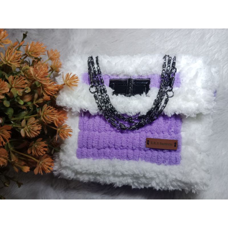 Tas Wanita Lucu Plastik Kanvas Clutch