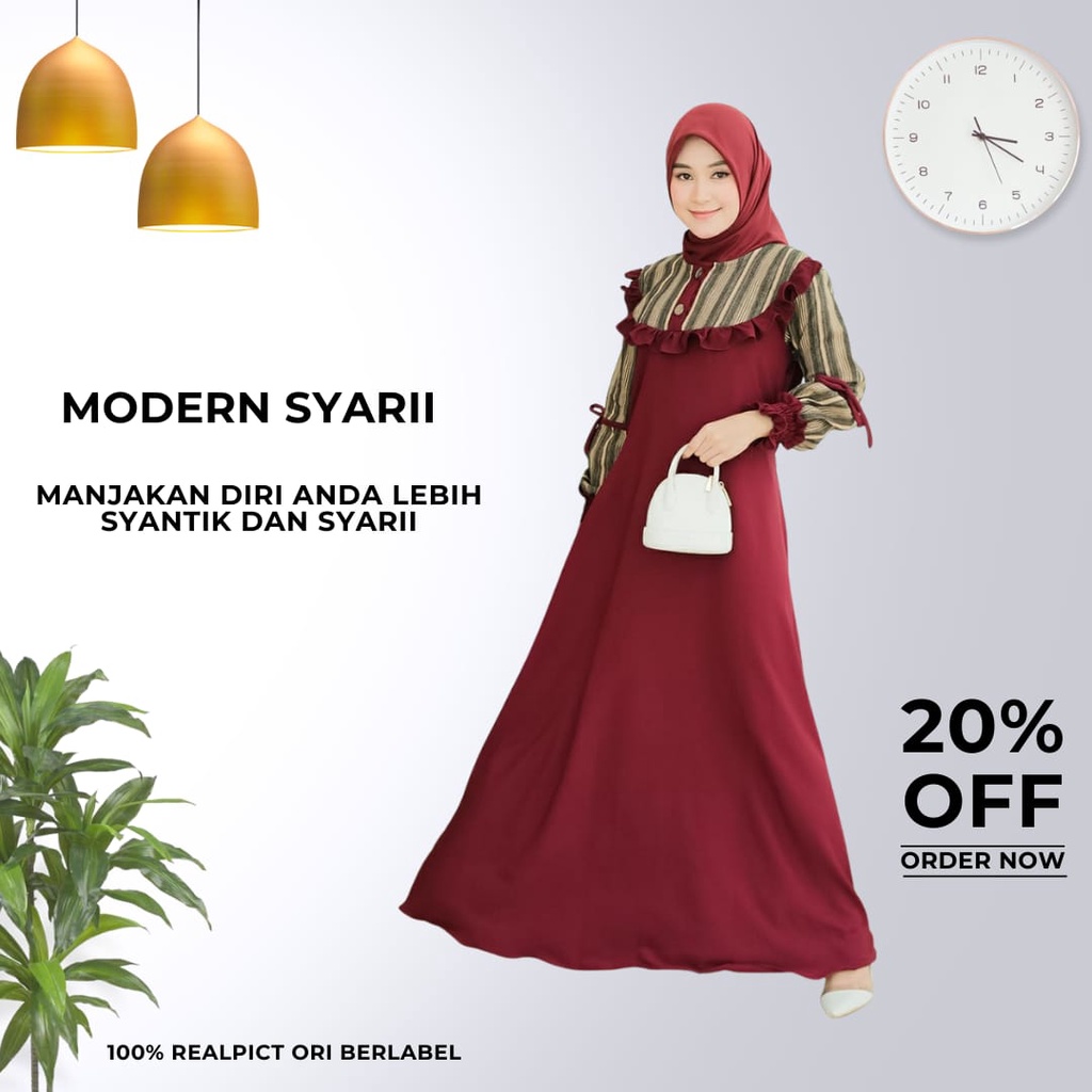 GAMIS MODEL TERBARU AURA DRESS ORI AL HASAN