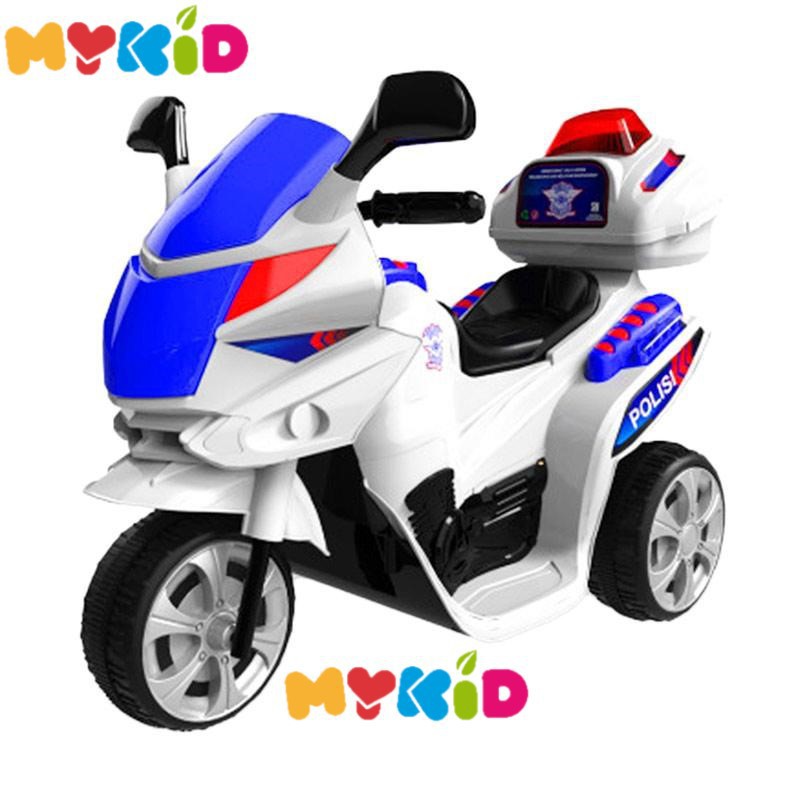 MAINAN ANAK MOTORAN CHARGE MOTOR AKI TORNADO POLICE POLISI YOYTA TOYS