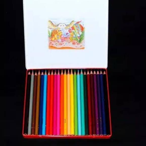 

パ Pensil Warna Joyko Superior 24 Warna Kaleng CP-24TC Tin Case
