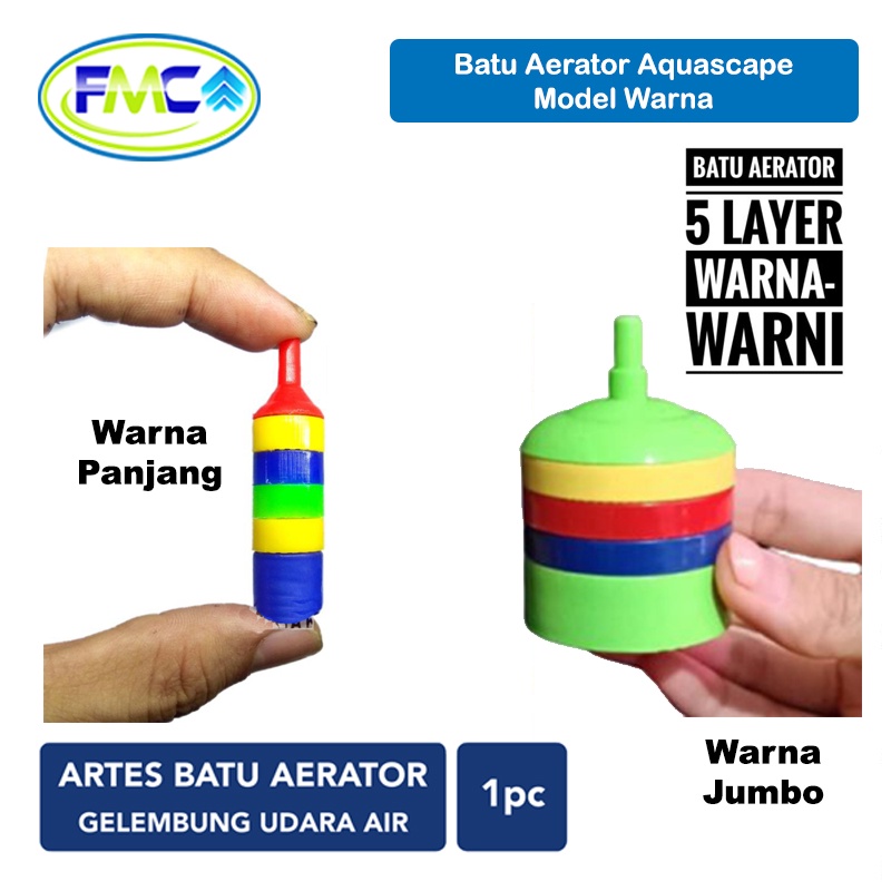 Batu Aerator Aquarium Model Panjang Besar Kecil Warna Airator Stone Aquascape Aksesoris Akuarium Gelembung Udara Airpump