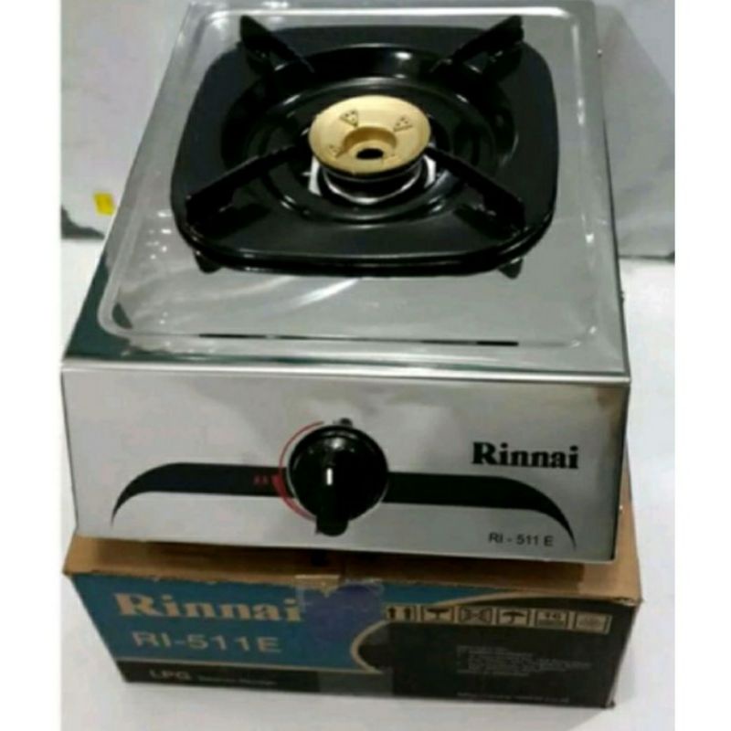 KOMPOR RINNAI 511 E/ KOMPOR GAS 1 TUNGKU STAINLESS STEEL