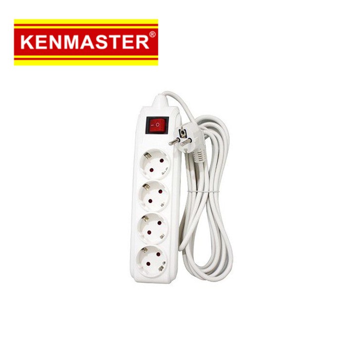 Kenmaster Stop Kontak Colokan Listrik 4 Socket Lubang 4 meter