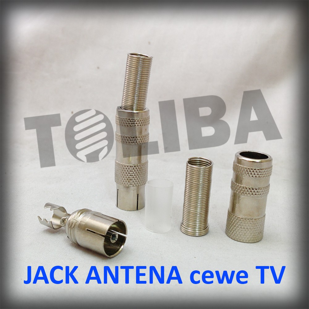 jack antena tv besi female betina / jack tv besi / colokan antena tv