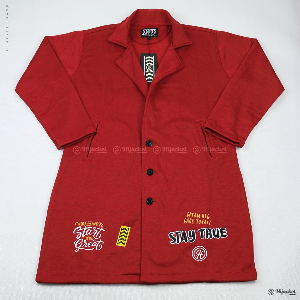 Hijacket® Elma | Original | Jaket Blazer Wanita Premium Fleece-CHERRY