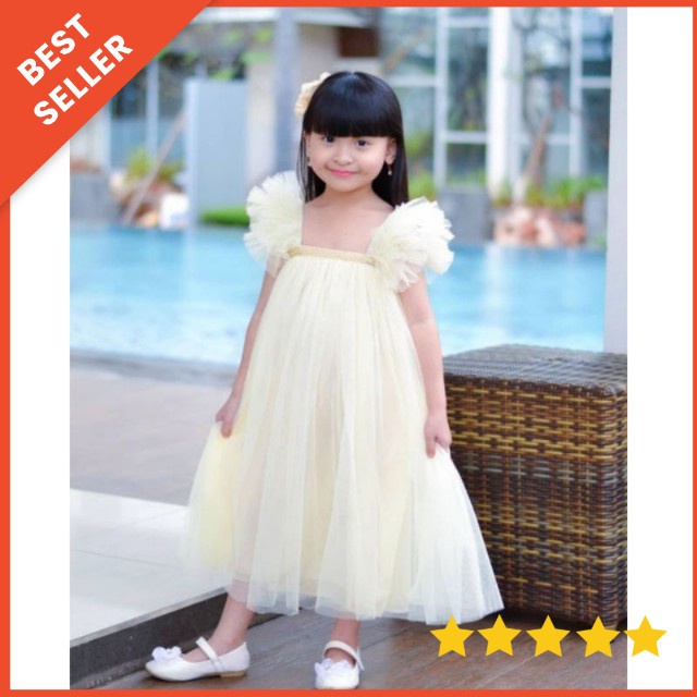 DRESS TUTU  PRINCESS CANTIK 2-7 TAHUN GRATIS BANDO / DRESS TUTU ANAK GAMAR / GAUN PESTA ANAK PREMIUM