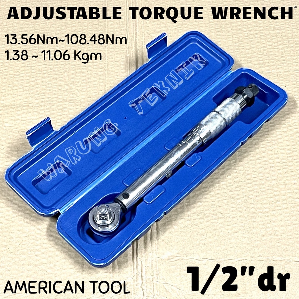 AMERICAN TOOL ADJUSTABLE TORQUE WRENCH KUNCI MOMEN TORSI 1/2&quot; DRIVE