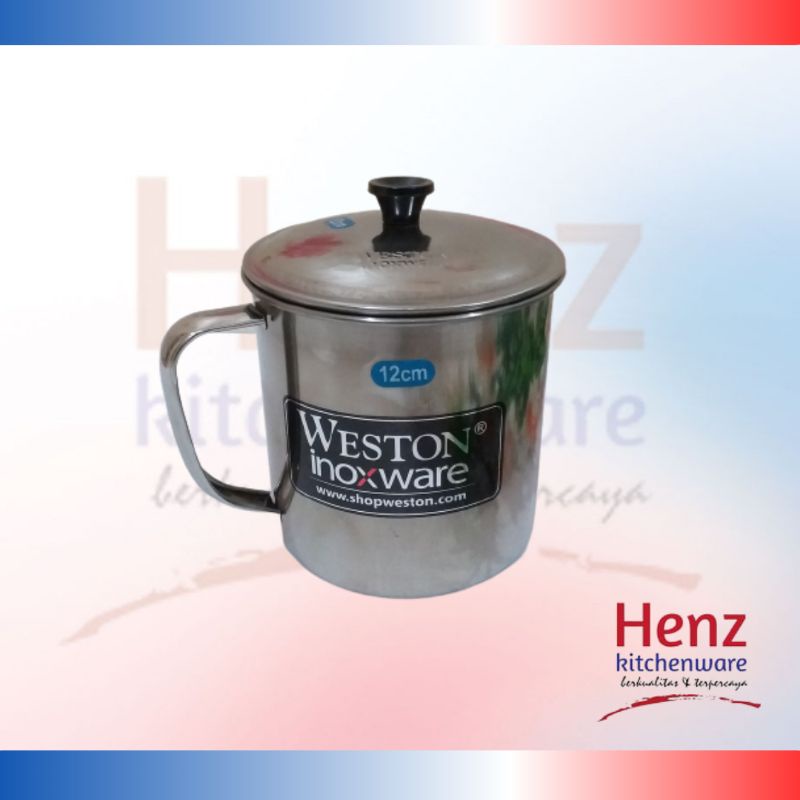 MUG STAINLESS STEEL / MUG WESTON 12 CM + TUTUP