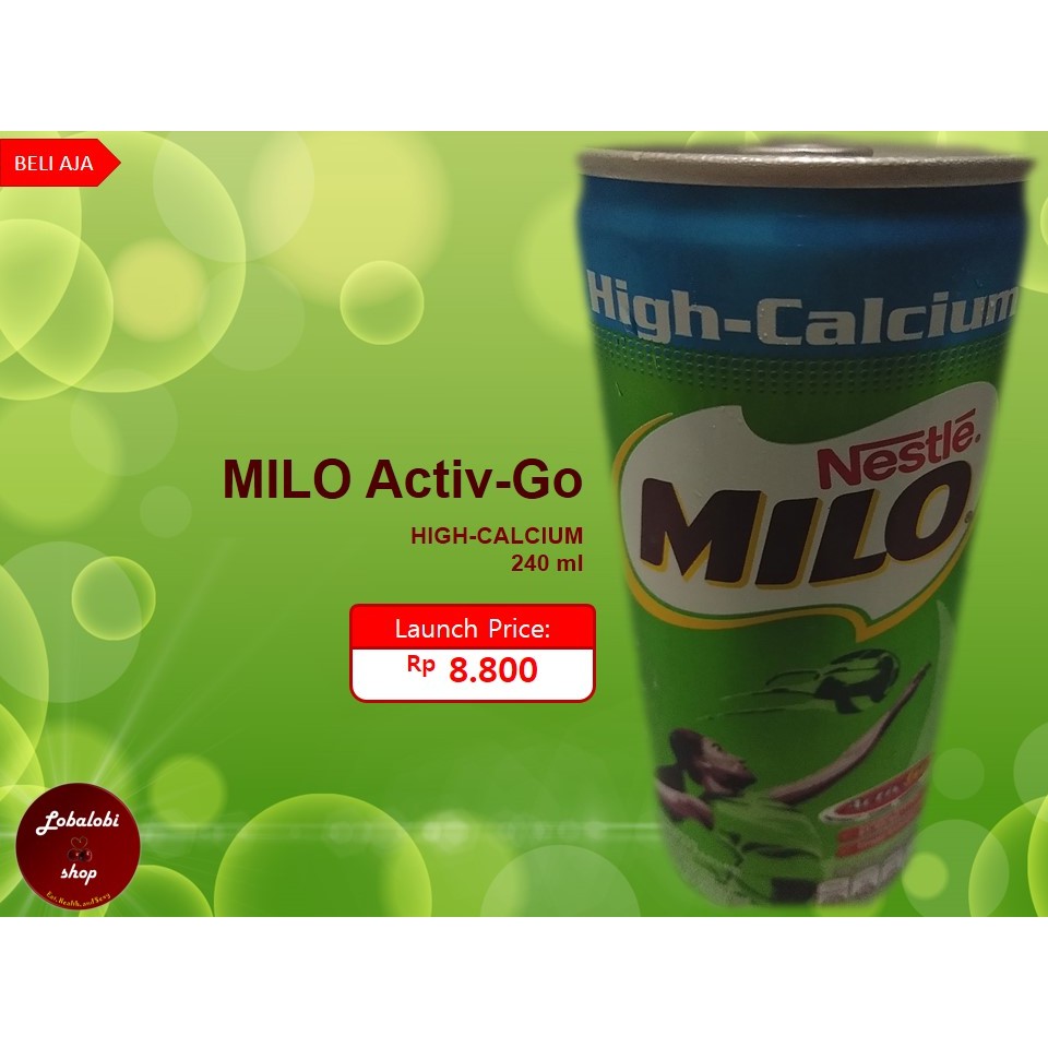 

MILO kaleng Activ Go (High Calcium) 240 ml