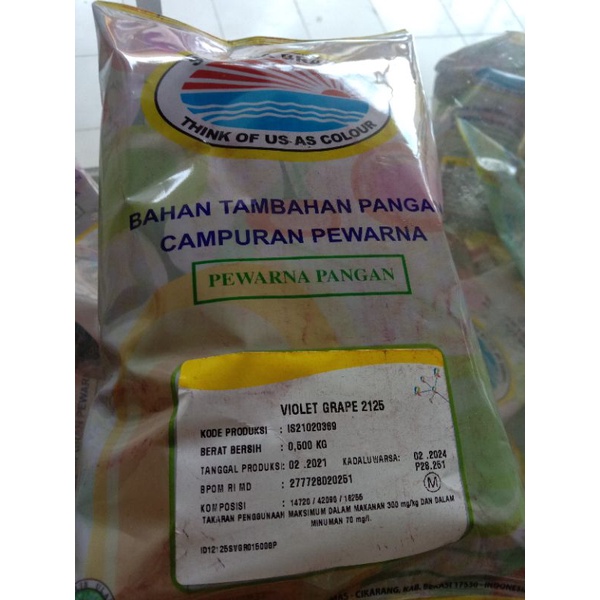 

Pewarna makanan Ungu/VIOLET GRAPE 2125 500gr Termurah