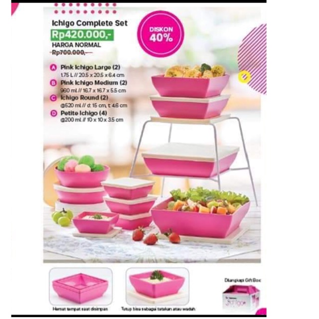 Promo tuperware bulan September 2019 icigo set