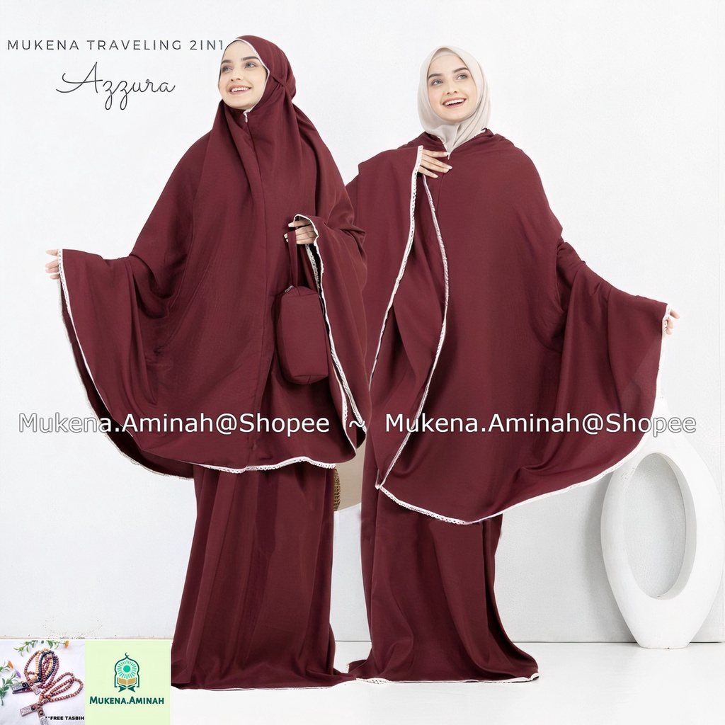 MUKENA DEWASA 2in1 TRAVELLING AZZURA BELI MUKENA