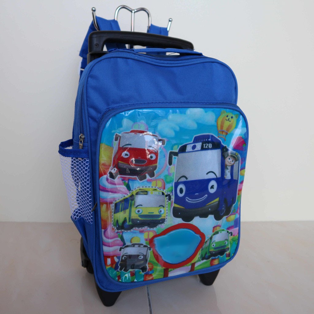 Tas Ransel Dorong Little Bus Anak Sekolah TK PAUD Bagus Lucu Keren Murah