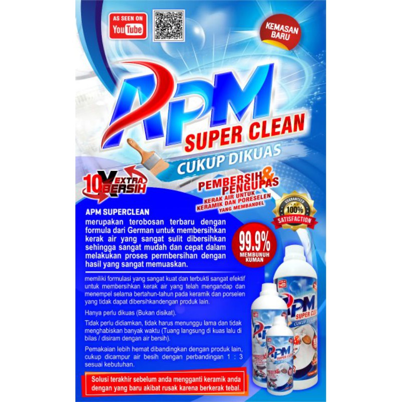 PROMO APM SUPER CLEAN Pembersih Kerak Lantai Kamar Mandi & Toilet Termurah/pembersih Closet Keramik